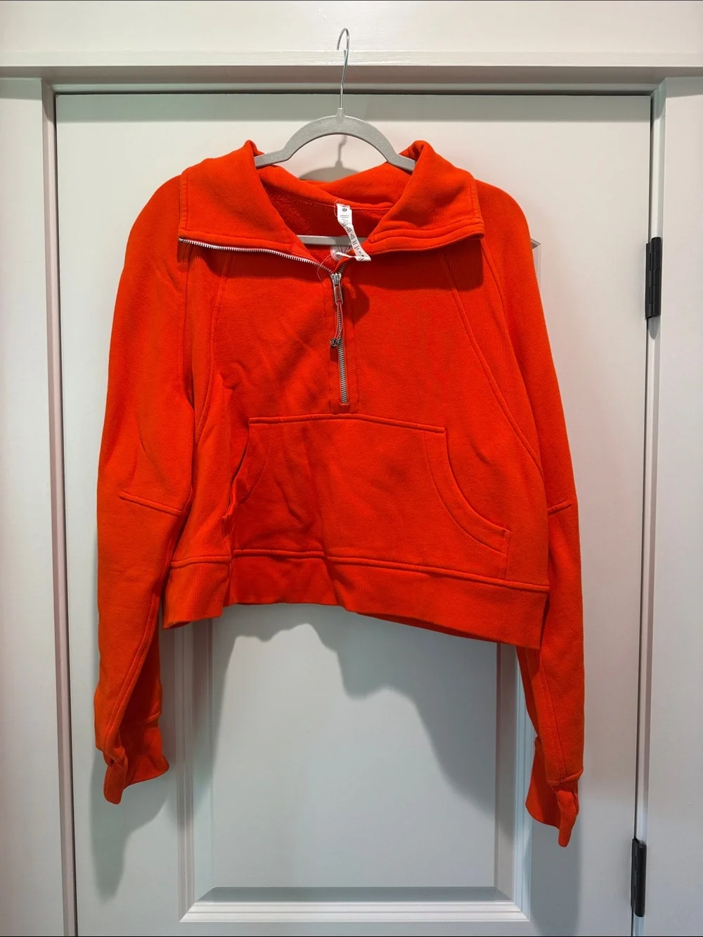 lululemon athletica Bright Orange Half-Zip Crew Pullover